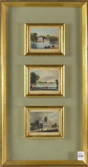 "Royal Humane Society Serpentine", "Bridge Over the Serpentine" and "St. Johns Church, Upper Holloway" by John Tallis