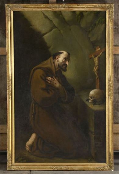 Jenny Clanet Rouch | Saint Francis in prayer before the crucifix ...