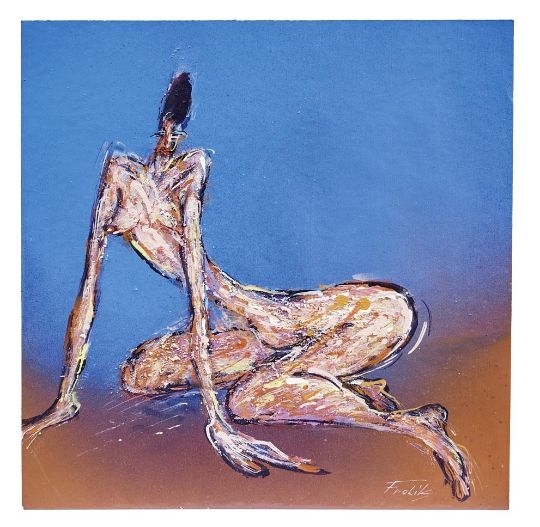 Artwork by Václav Frolík, Nude I, Made of acrylic on paper