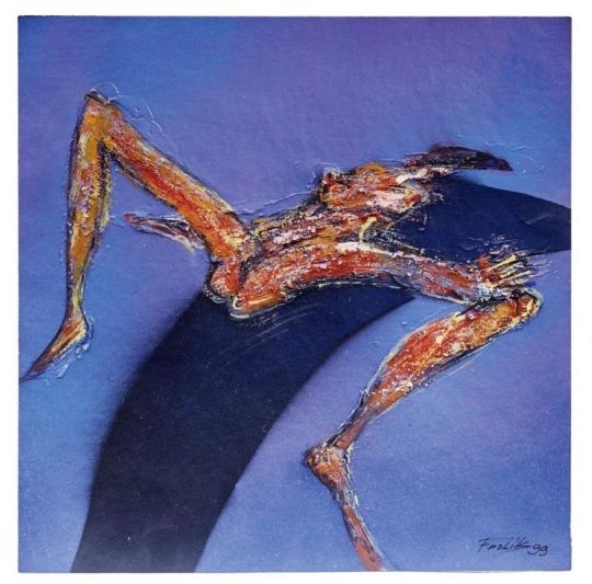 Artwork by Václav Frolík, Nude II, Made of acrylic on paper