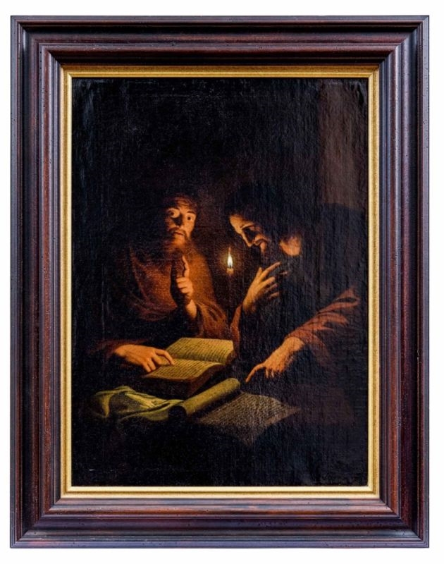 Gerrit van Honthorst | Jesus in a night conversation with Nicodemus ...