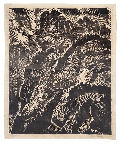 Wilhelm Rudolph | Gebirge (Elbstandsteingebirge?) (Circa 1920) | MutualArt