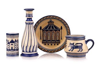 Schale / Henkelkrug / Deckeldose / Kerzenständer - Hans Meyer