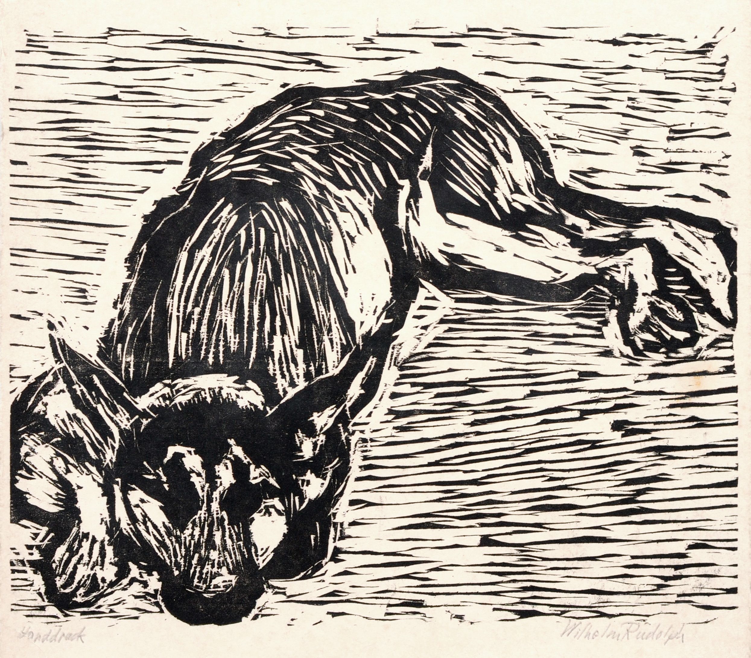 Wilhelm Rudolph | Liegender Schäferhund | MutualArt