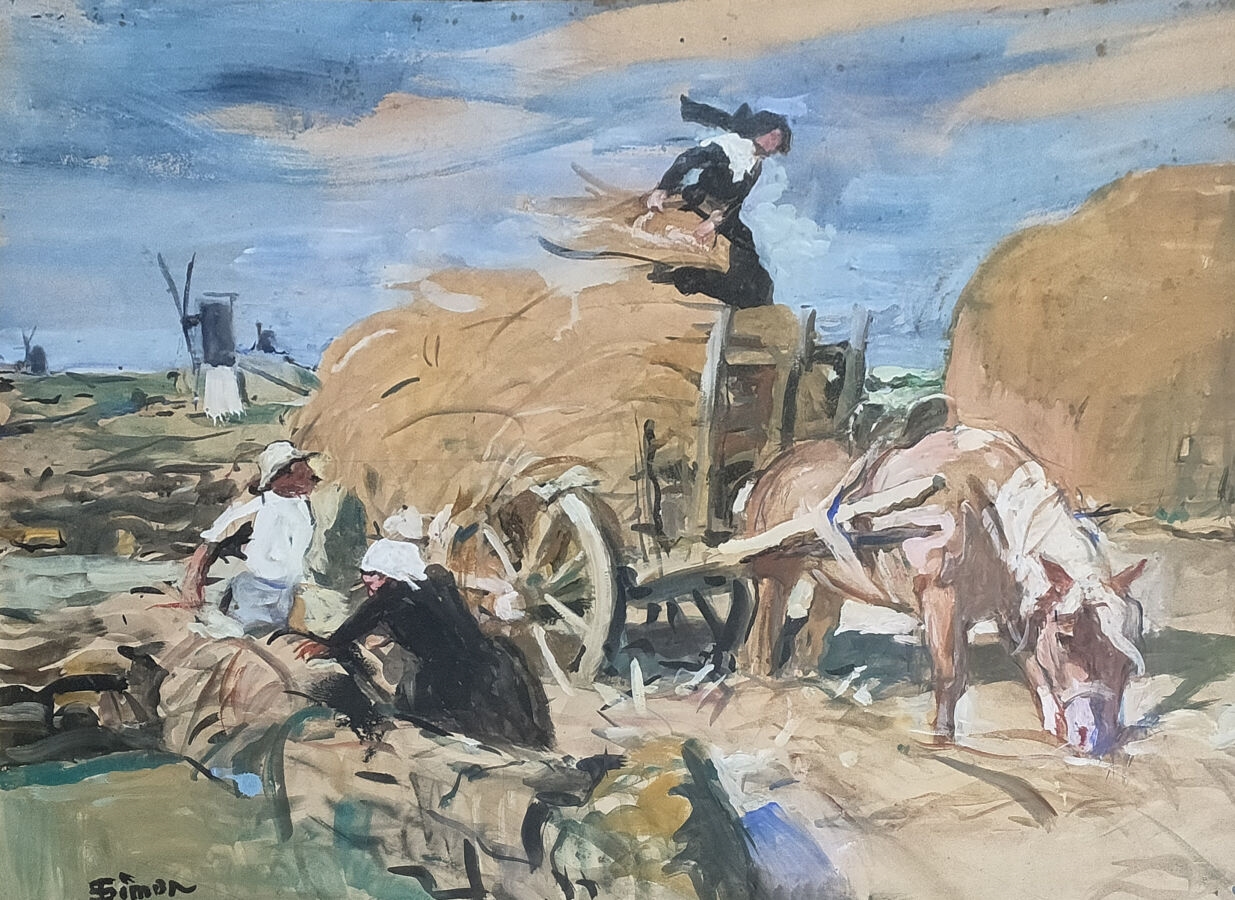Lucien Simon La charrette de foin MutualArt