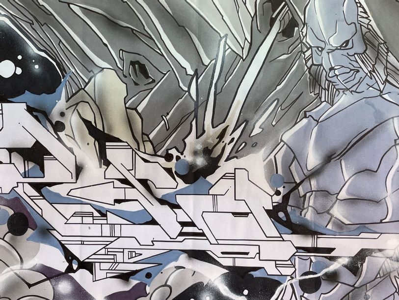 Artwork by Sinero, Silver Surfer, Made of Offset in color on glossy paper