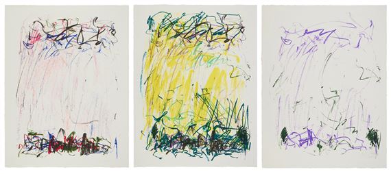 Sides of a River I-III, from Bedford Series by Joan Mitchell, Executed in 1981