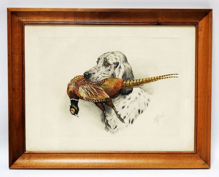 Boris Riab | Setter and pheasant | MutualArt