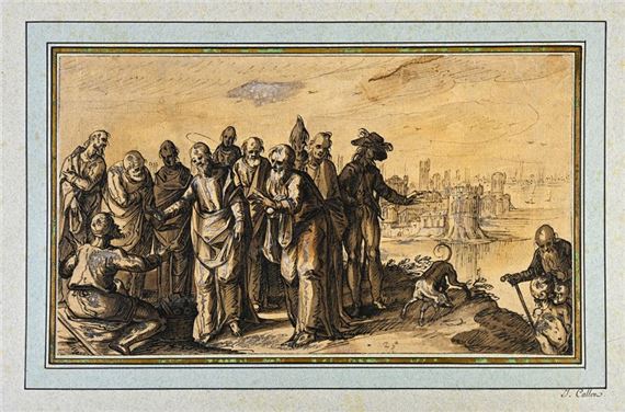 Christ healing a blind man - Hermann Weyer