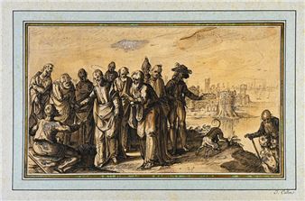 Christ healing a blind man - Hermann Weyer