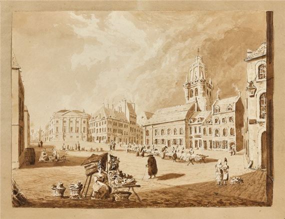 French School circa 1800: Eventaires. Bistre wash