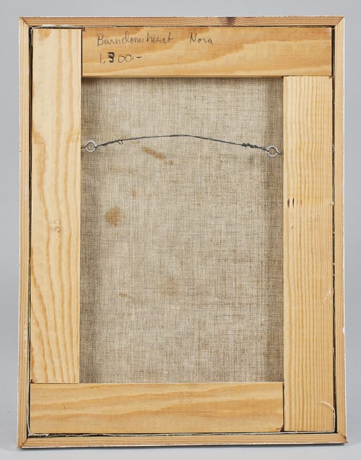 Artwork by Rolf Hagen, Barndomshuset, Made of Oil on canvas