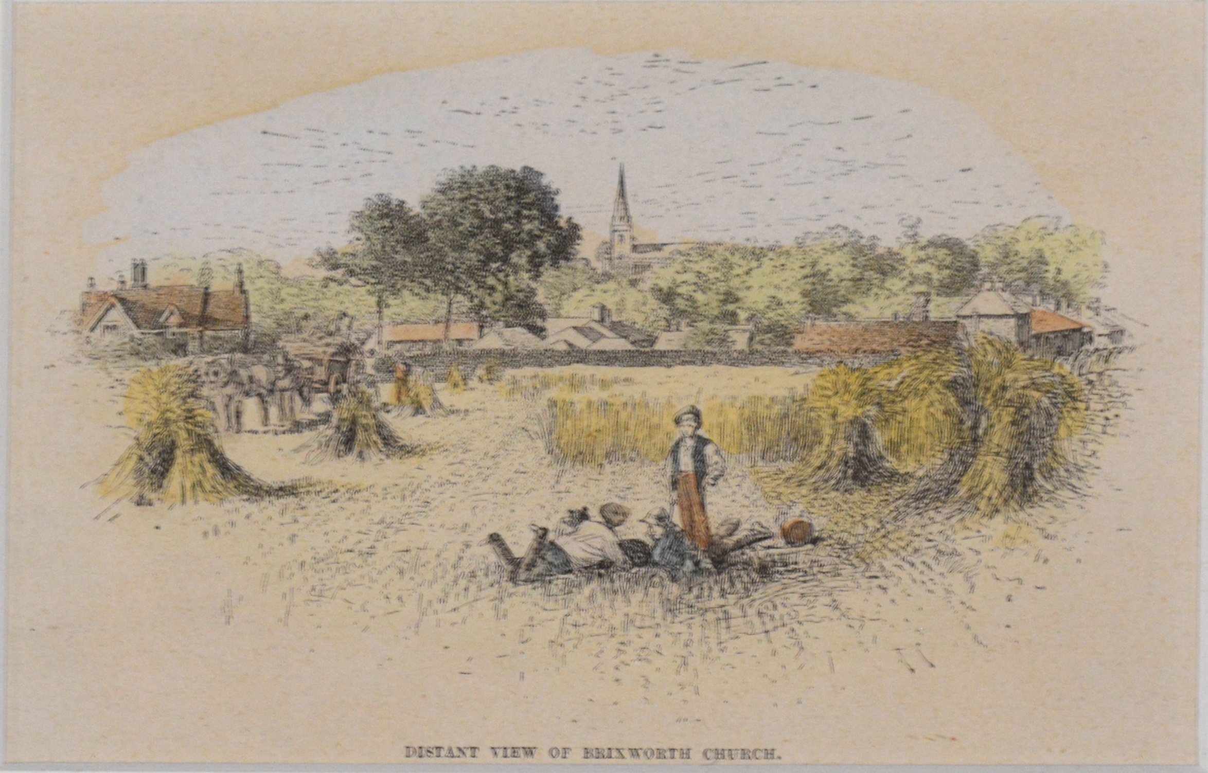 Artwork by Weedon Viaduct, 19th century engraving; and five other local engravings and prints, Made of engravings and prints