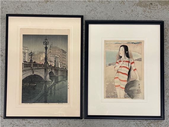 Two Japanese Woodblock Prints by Terasaki Kogyo