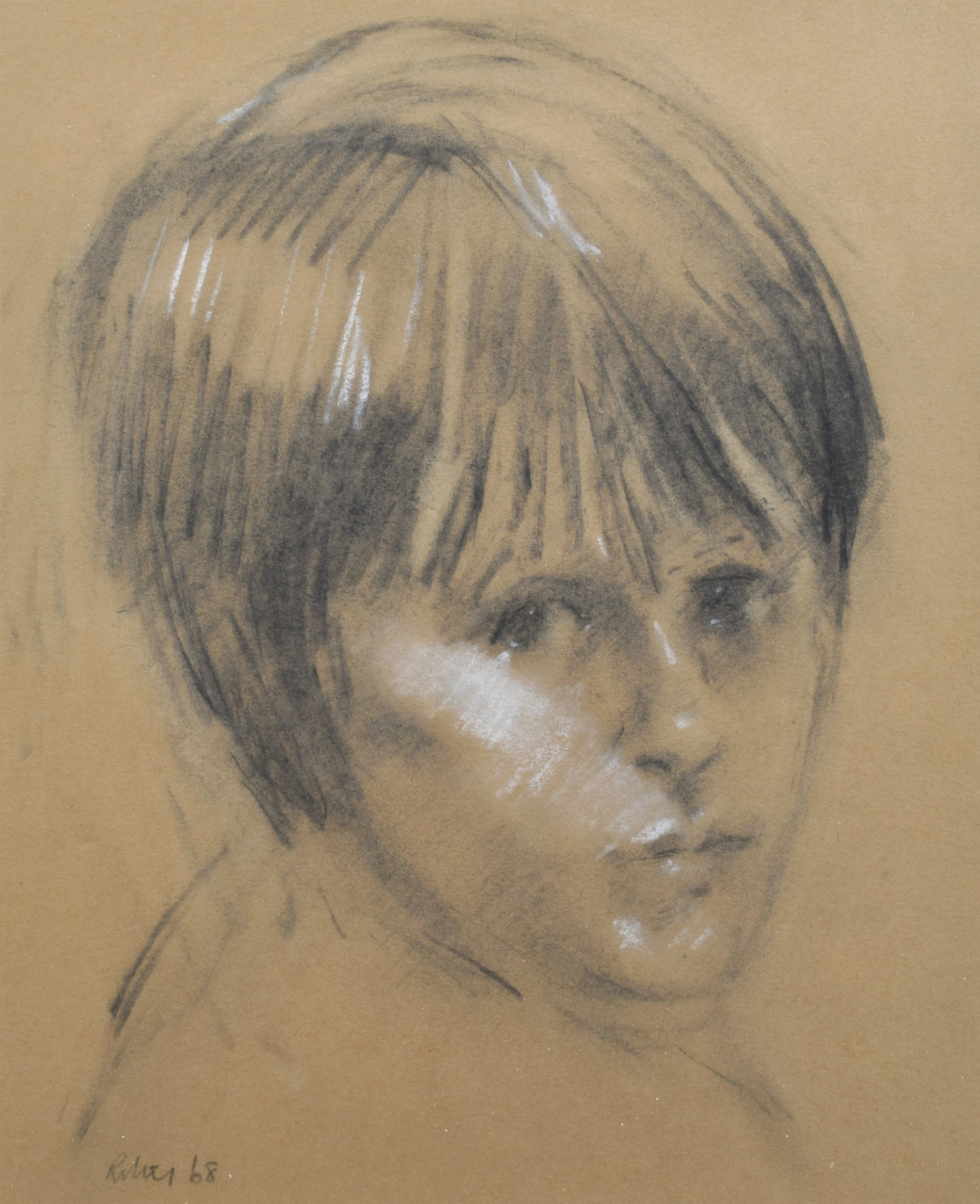 Harold Riley | Portrait of a girl (1968) | MutualArt