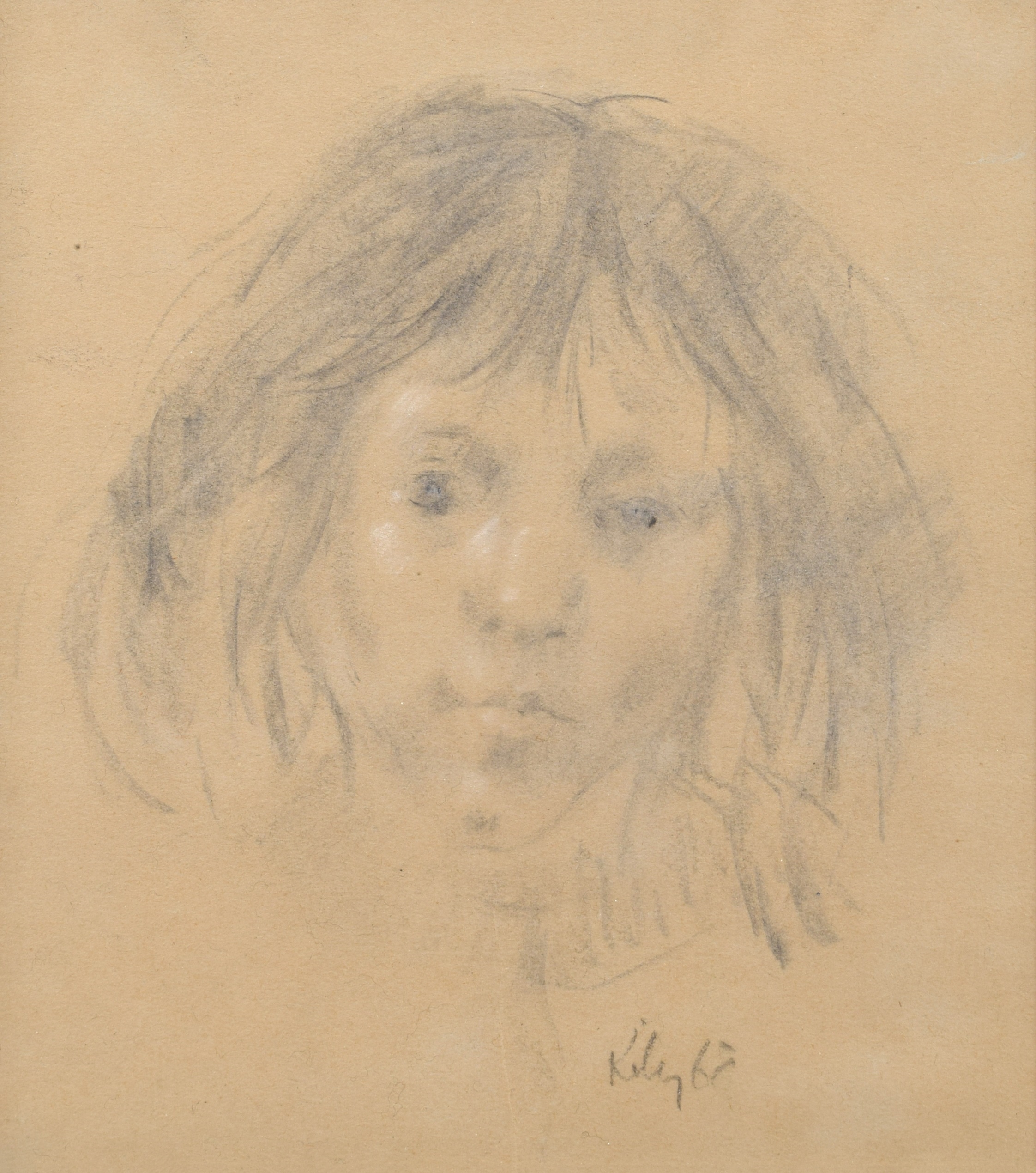 Harold Riley | Portrait of a girl (1968) | MutualArt