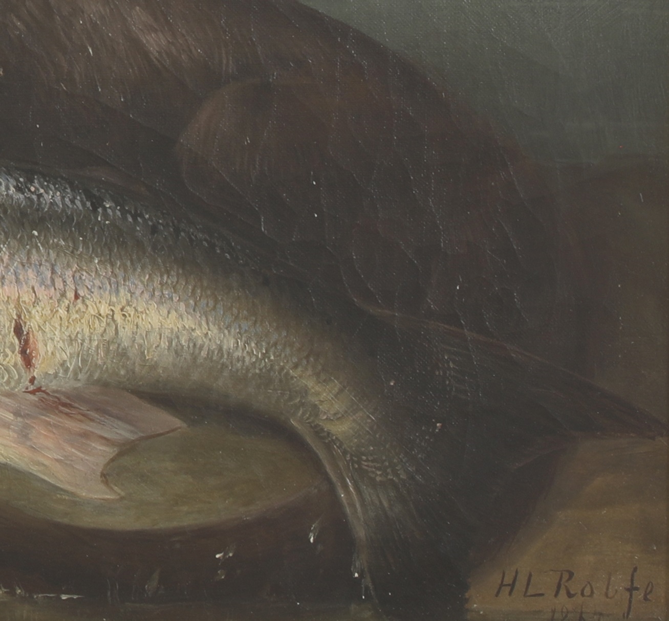 Henry Leonidas Rolfe | An otter with a large salmon in a highland river ...