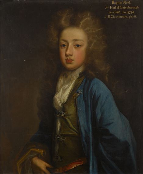 Portrait of Baptist Noel, 3rd Earl of Gainsborough (1684–1714), half-length, when a boy and wearing a wig and blue jacket by John Closterman