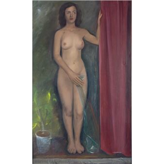 Staand vrouwelijk naakt - Simon Buchbinder