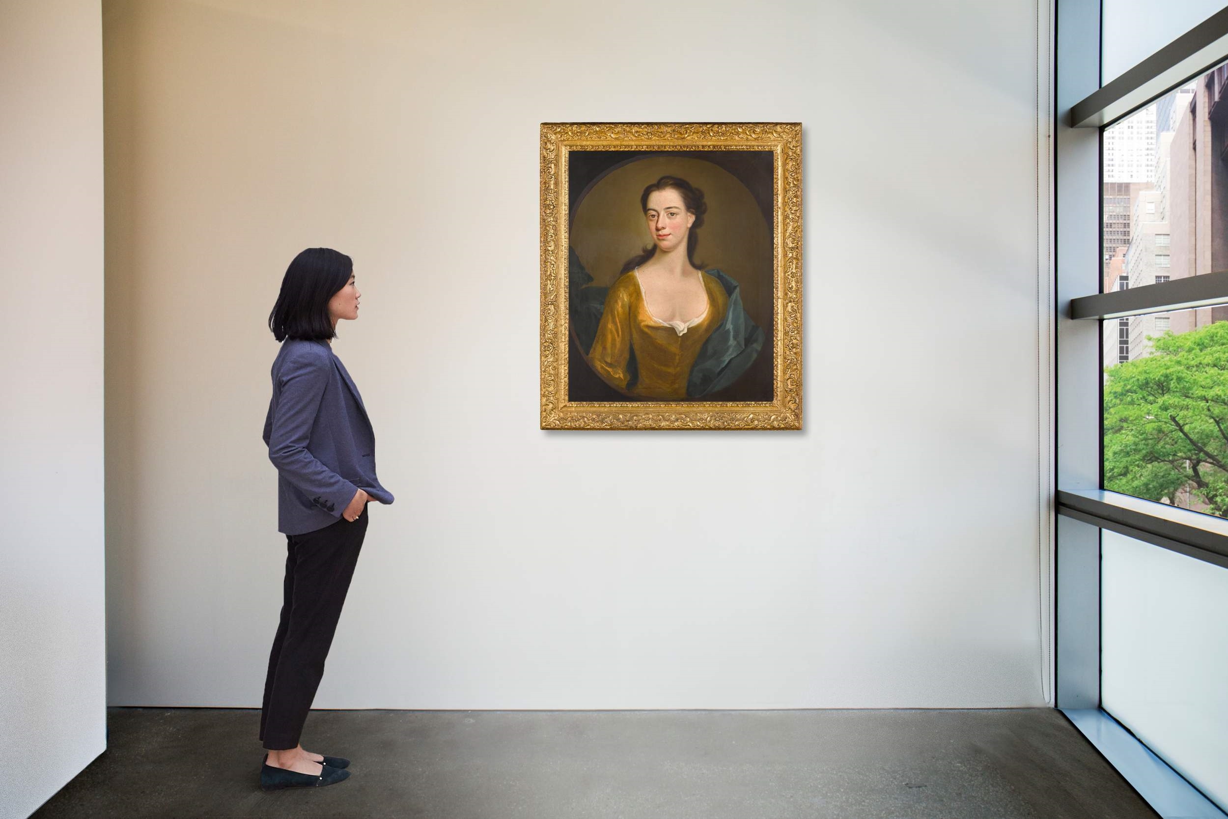 Artwork by Enoch Seeman, Portrait of a lady in a painted oval, Made of oil on canvas