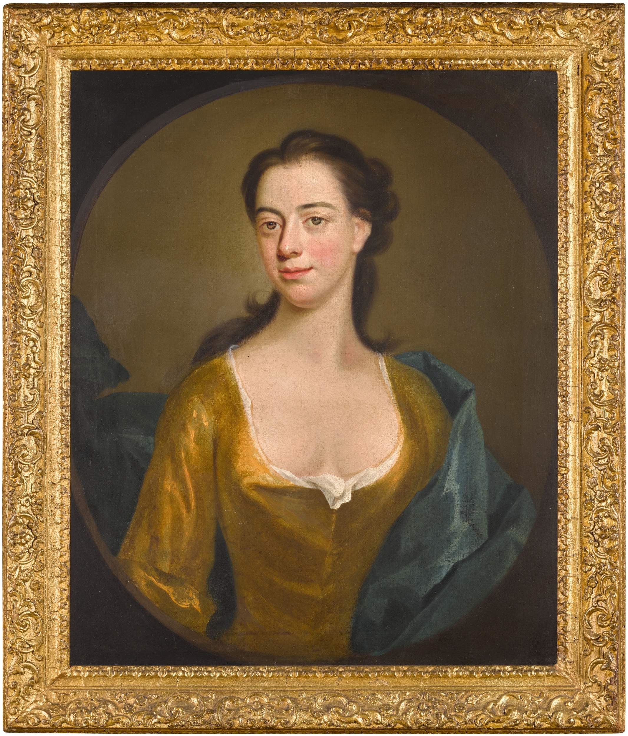 Artwork by Enoch Seeman, Portrait of a lady in a painted oval, Made of oil on canvas