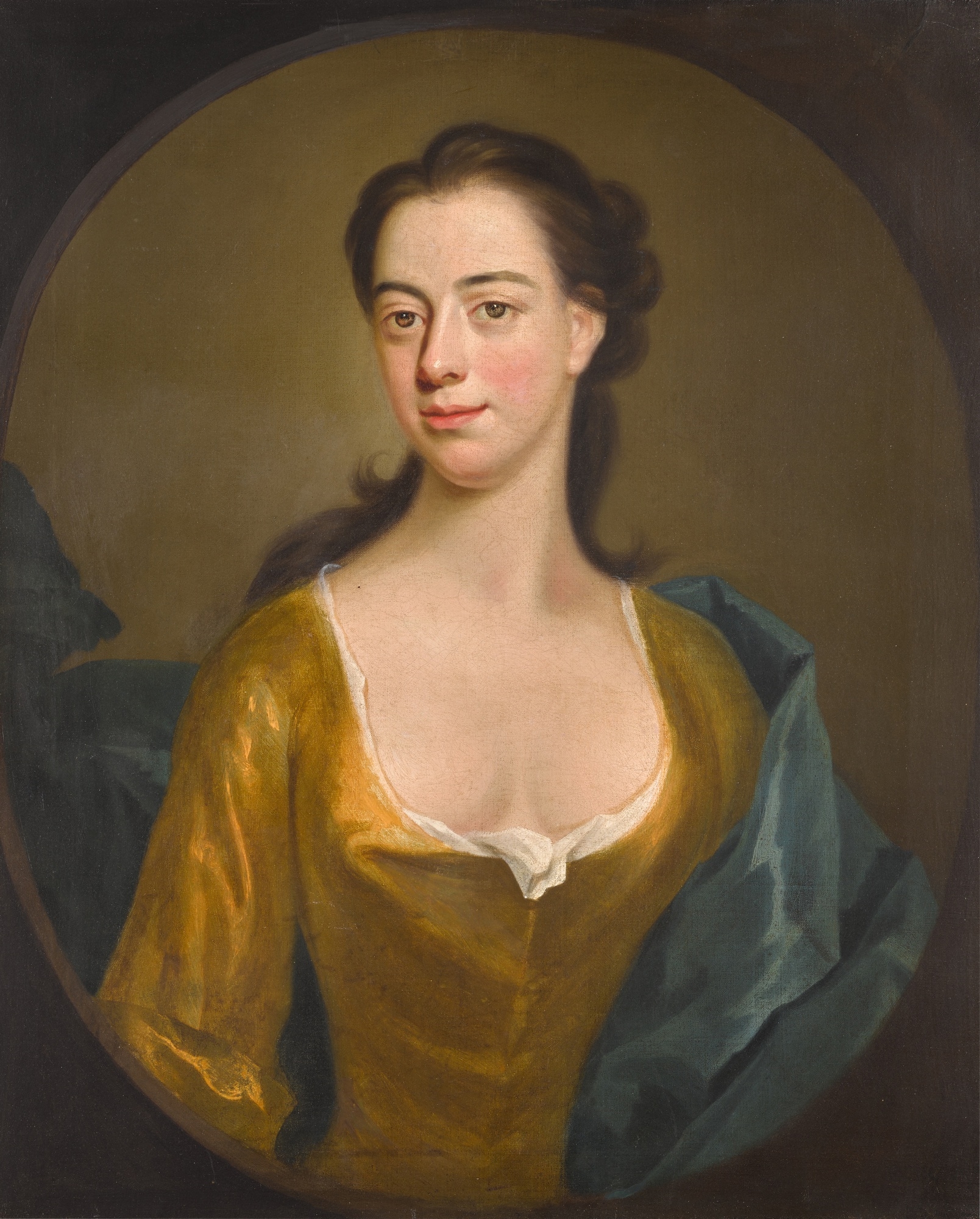 Artwork by Enoch Seeman, Portrait of a lady in a painted oval, Made of oil on canvas