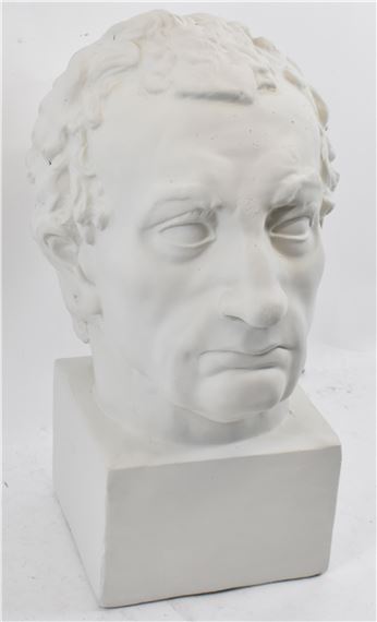 AFTER DONATELLO; a large plaster bust of Gattamelata by Donatello, March 2023