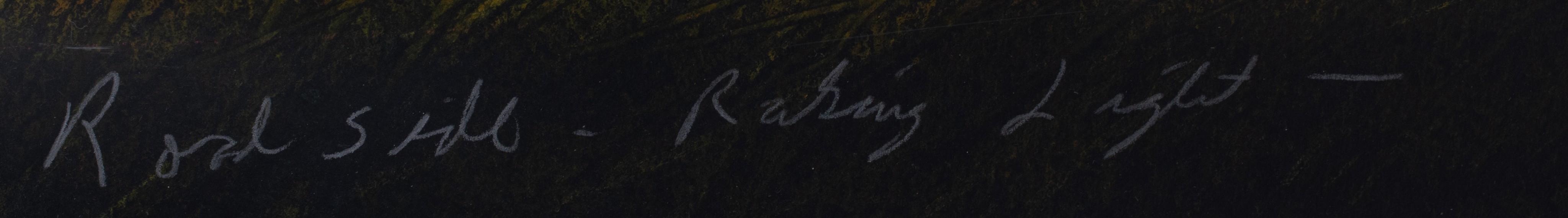 Artwork by William Dunlap, ROADSIDE - RAKING LIGHT, Made of LIGHT, Oil, watercolor and dry pigment on rag board