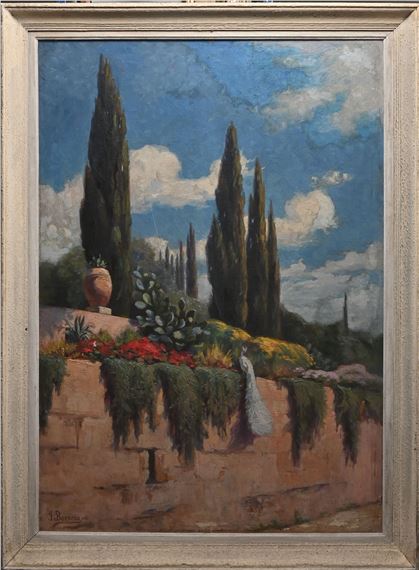 Jardin au paon by Jacques Armand Gaston Bonneau, 1909