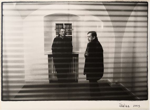 Václav Havel with Bořek Šípek in Voršilská