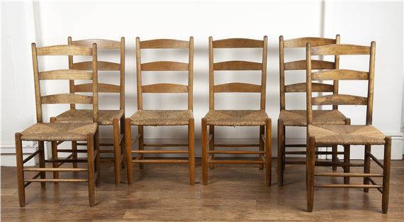 Set of six matched dining chairs - Ernest William Gimson