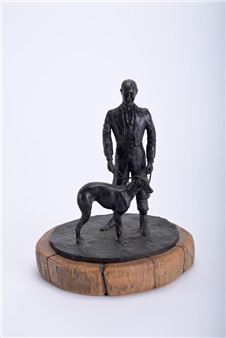Figure and greyhound - José Miguel Franco de Sousa