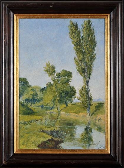 A country landscape by António Manuel da Saúde, 1927