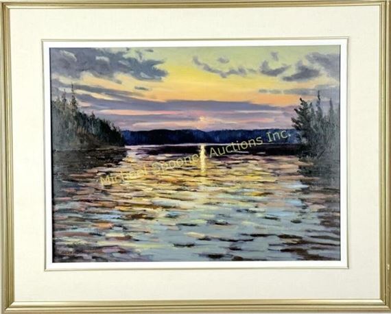 TITLED - NORTHERN SUNSET KANASUTA QUEBEC by Bruce Heggtveit, DATED 1992