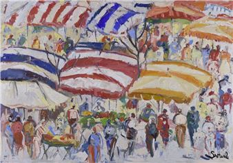 Market scene in Lyon, 2001. - Gilles Samuel
