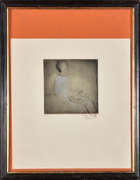 Child and his mother by Philippe Tardy, 1993
