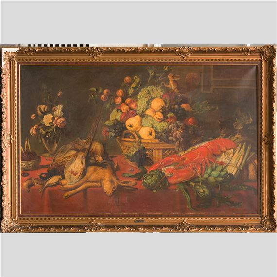 Frans Snyders | Large Still life with fruits and animals on a table ...
