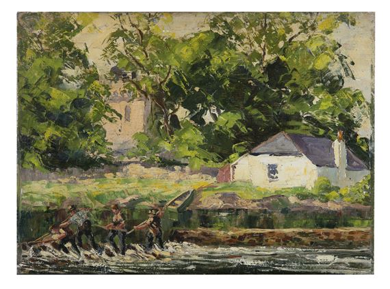 Fergus O'Ryan | ESB Men Demolishing the Old Weir at Leixlip | MutualArt
