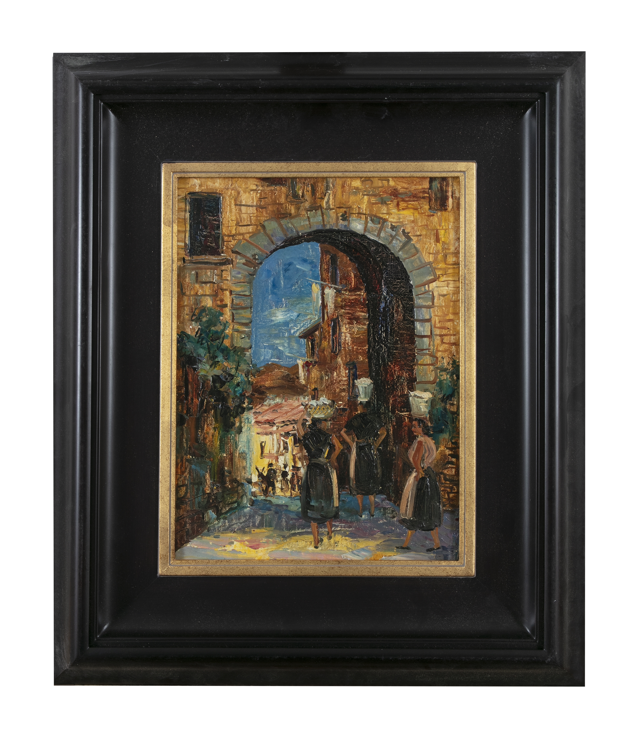 Fergus O'Ryan | Spanish Street Scene with Three Women under an Arch ...