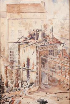 Bombardment of the Ministry of War by the Gothas - Jules Couee