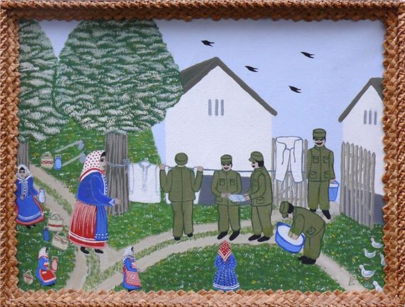 Bei der Wäsche im Garten by Ludmila Prochazkova