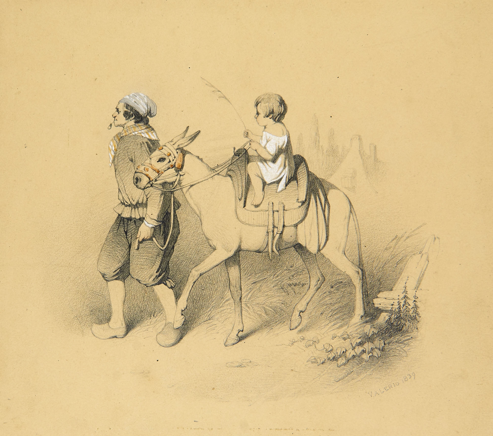 Théodore VALERIO (1819-1879) - Dessin original ancien