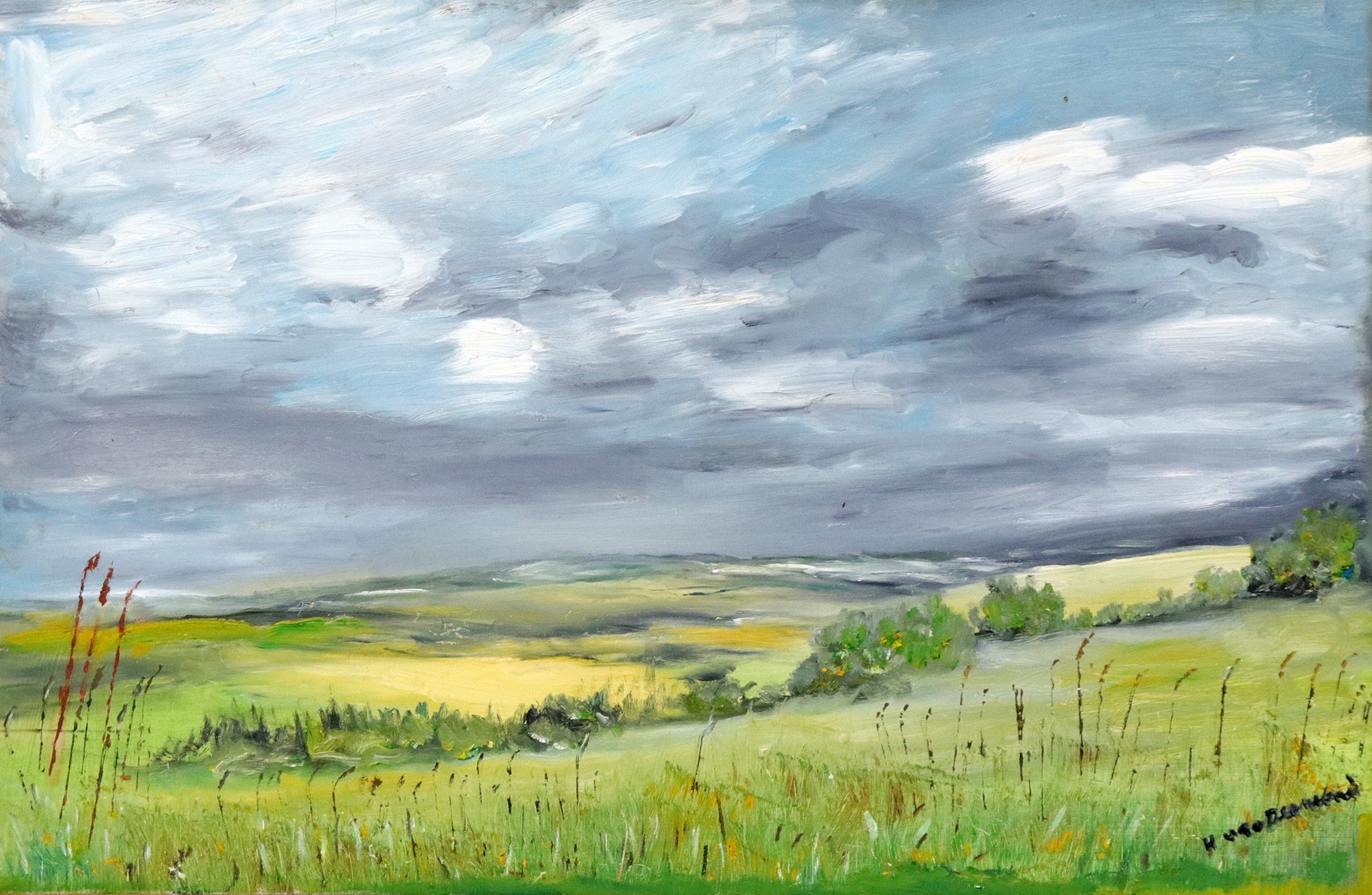 Artwork by Hugo Desmond, LANDSCAPE, Made of oil on board