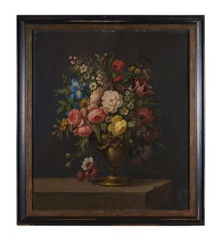 Flowers on entablatures - Alfredo Parachini