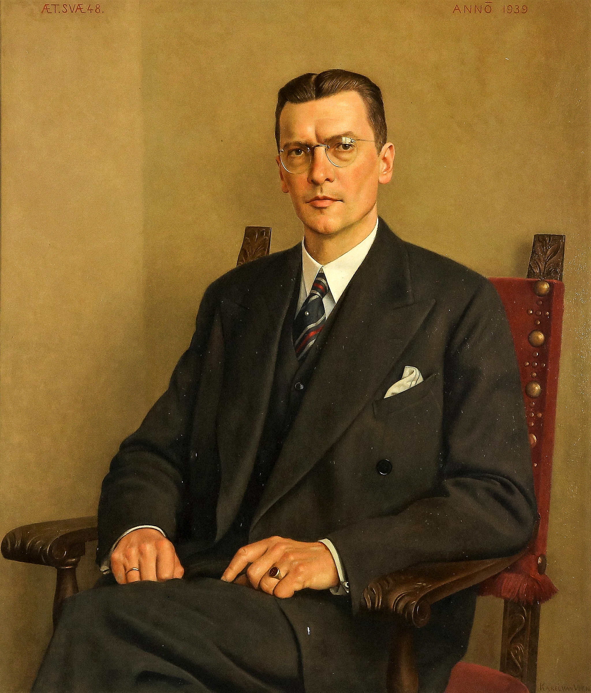 Artwork by Karel van Veen, President directeur van RVS verzekeringen, Made of paneel