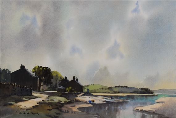 Ebenezer John Woods (jack) Prior | a nicely painted estuary scene ...