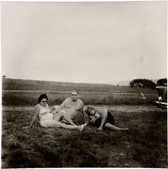 A family one evening in a nudist camp, Pa.