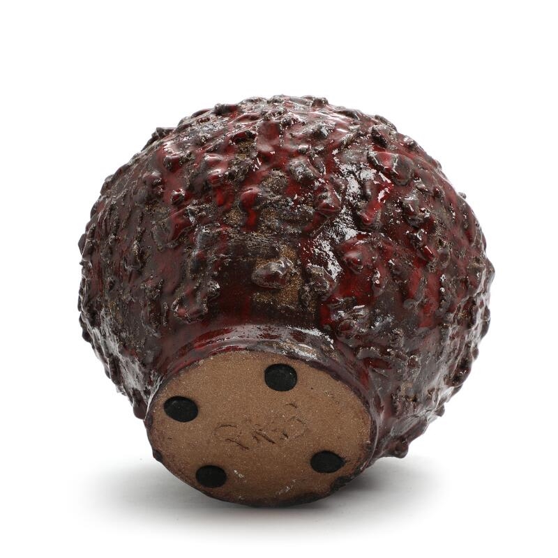 Artwork by Randi Kornerup-Bang, vase, Made of red glaze