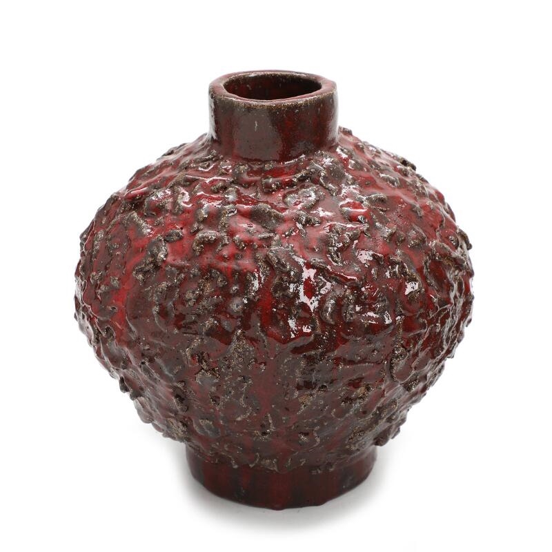 Artwork by Randi Kornerup-Bang, vase, Made of red glaze