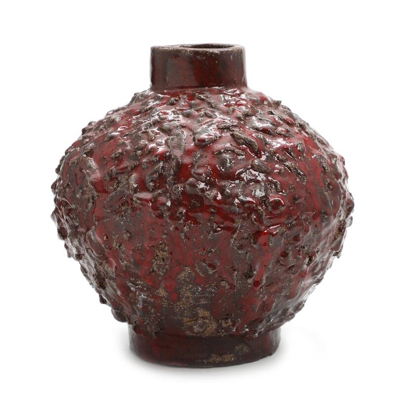 Artwork by Randi Kornerup-Bang, vase, Made of red glaze